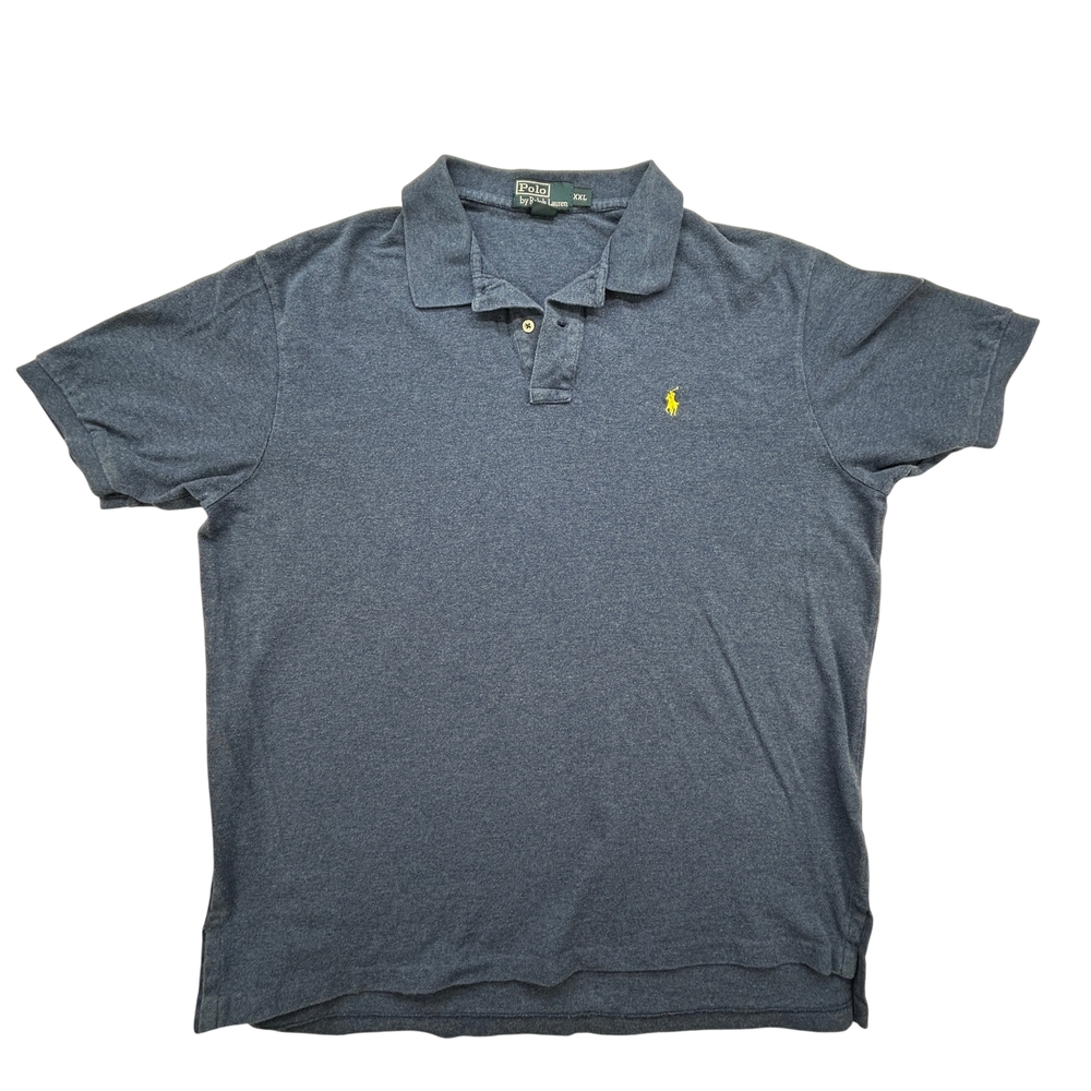 Polo Ralph Lauren Shirt Mens 2XL Blue Short Sleeve Classic Fit Polo Embroidered